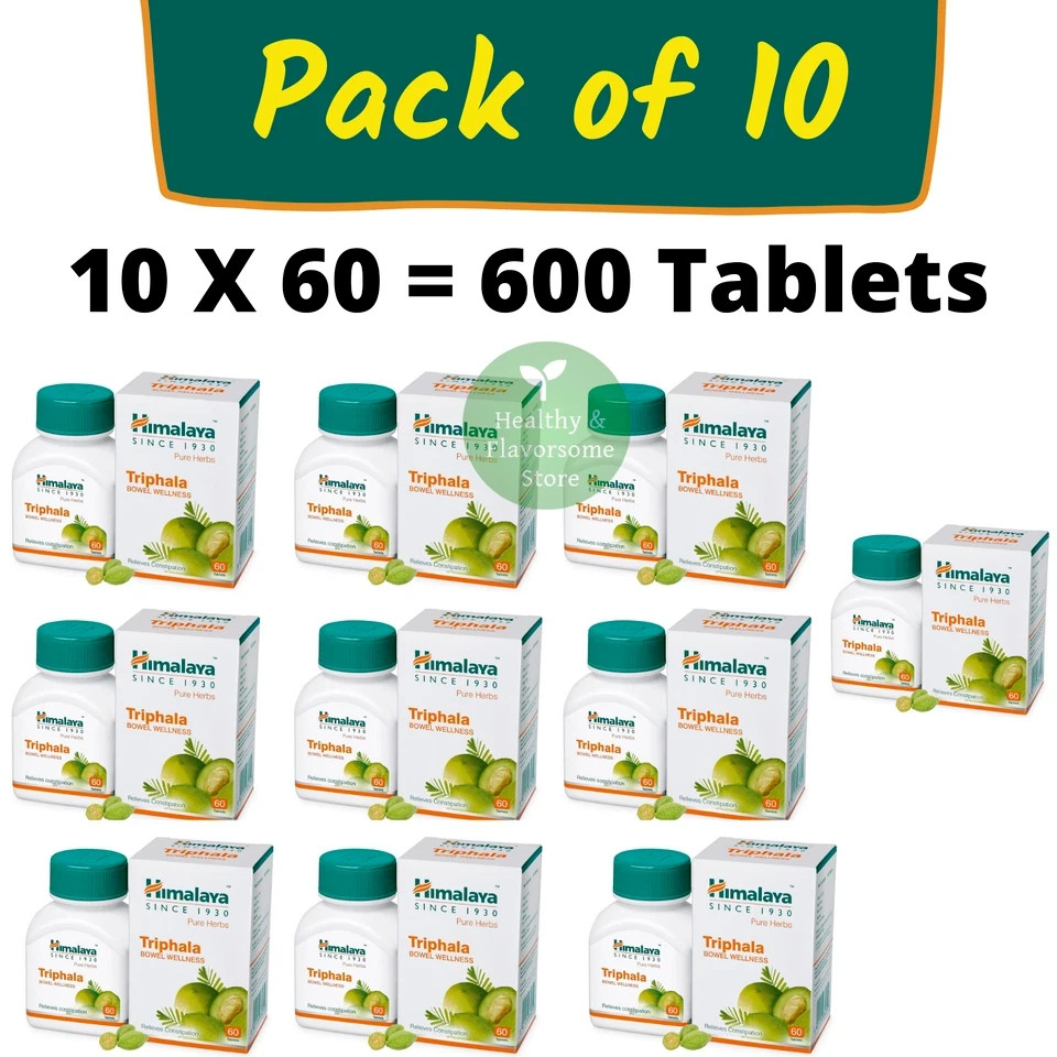 Himalaya Triphala Tablets Pack of 10 Box 60 Tabs Each Box | FREE SHIP | EXP 2028