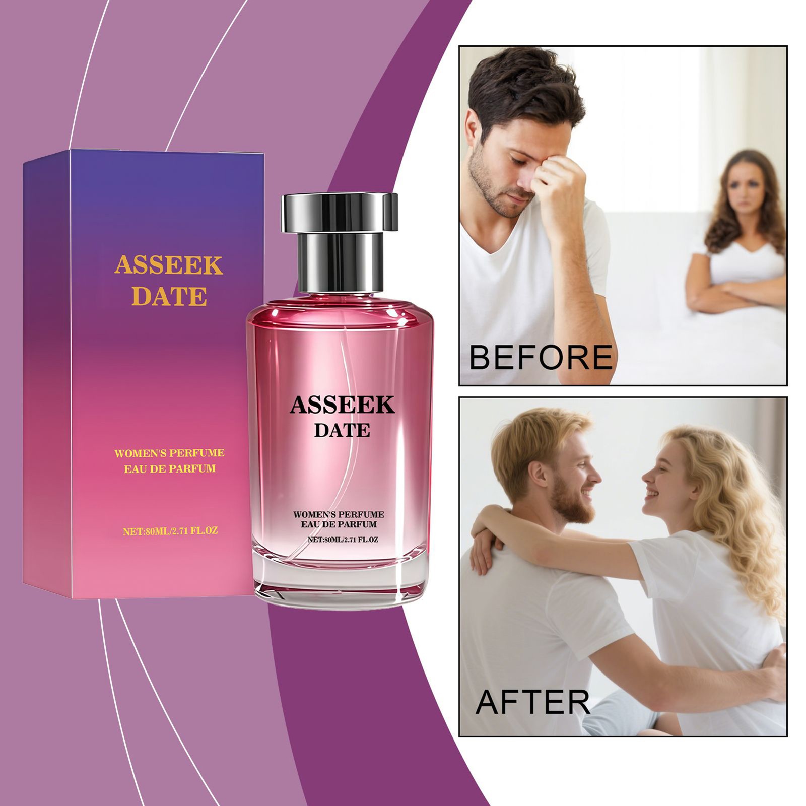 ASSEEK Women’s Perfume 80ml Floral Fruity Long-Lasting Perfume Mist Refreshing