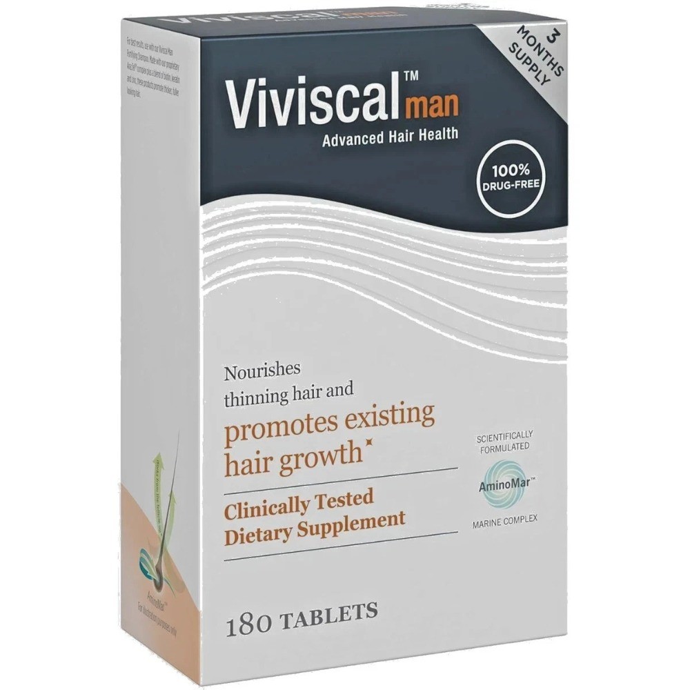 V iv i sc a l Man Hair Vitamins, Support Healthy Hair & Scalp, 180 Tablets
