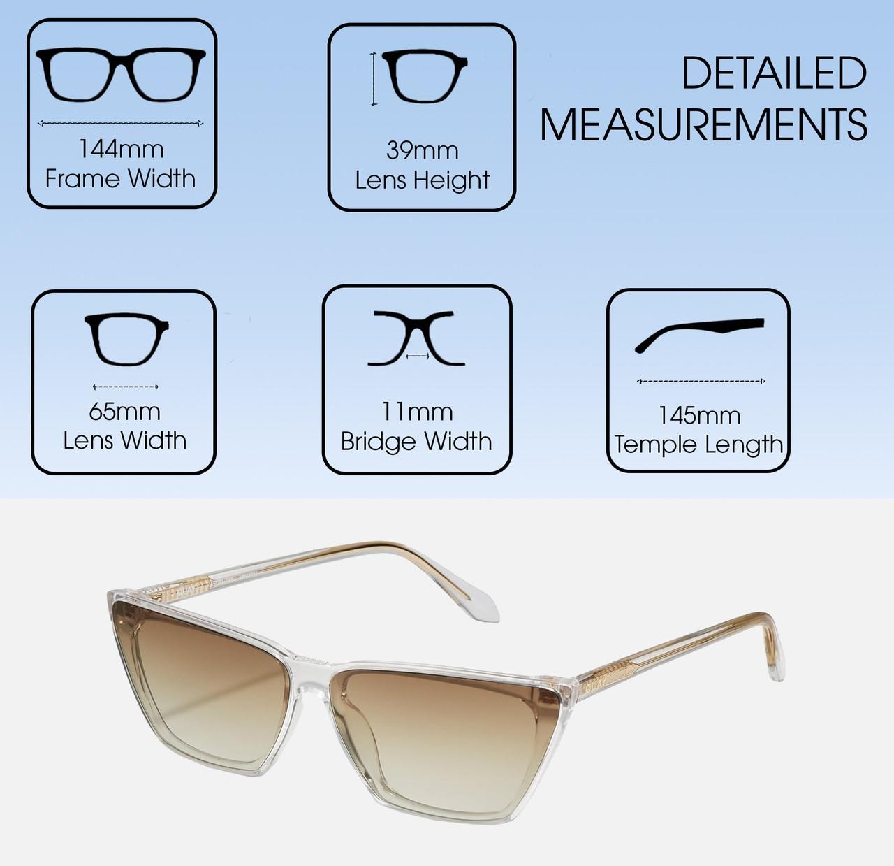 QUAY Australia Bad Habit Designer Reading Glasses Clear Cat Eye 65mm