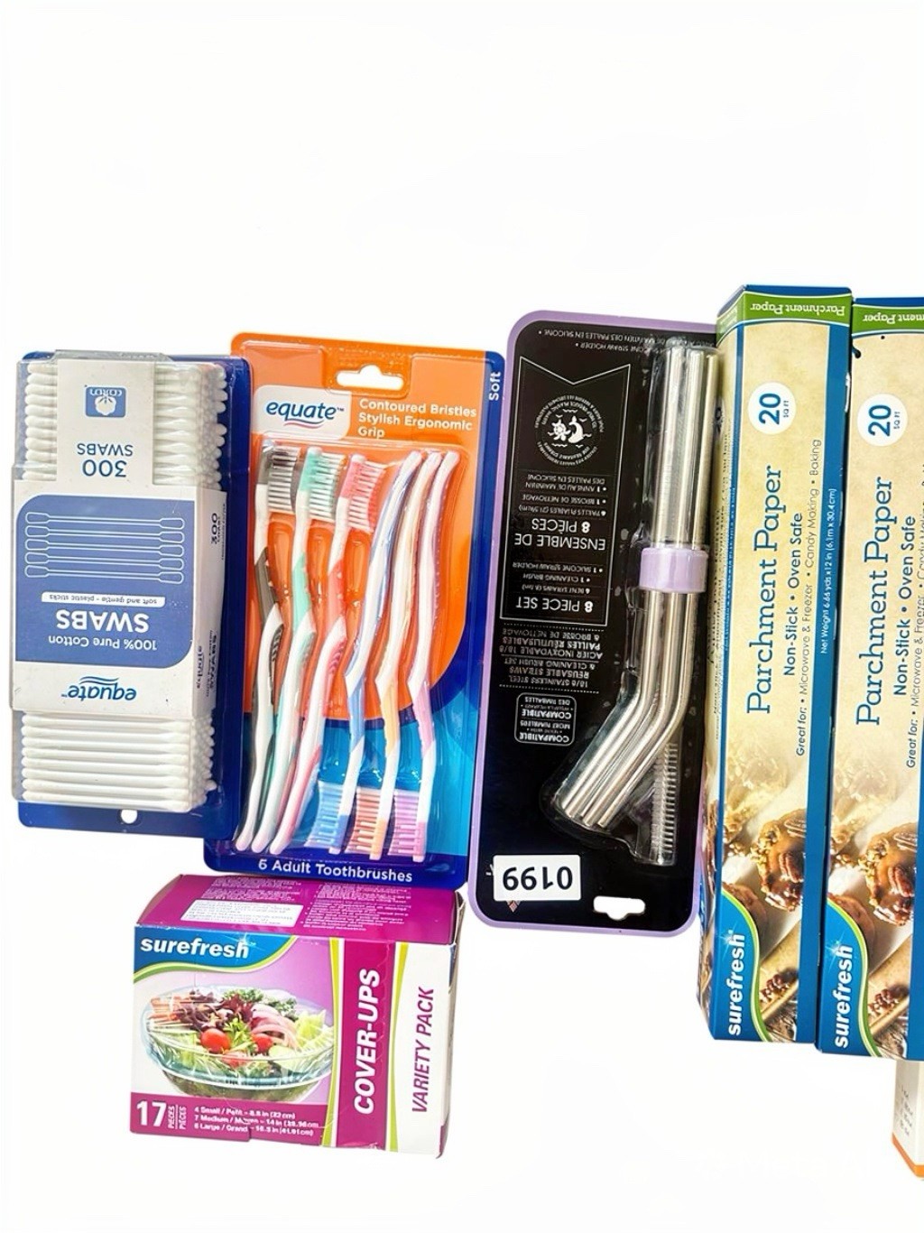 Equate Adult Regular Toothbrushes 6-Pack Contoured Bristles Ergonomic Grip + lot