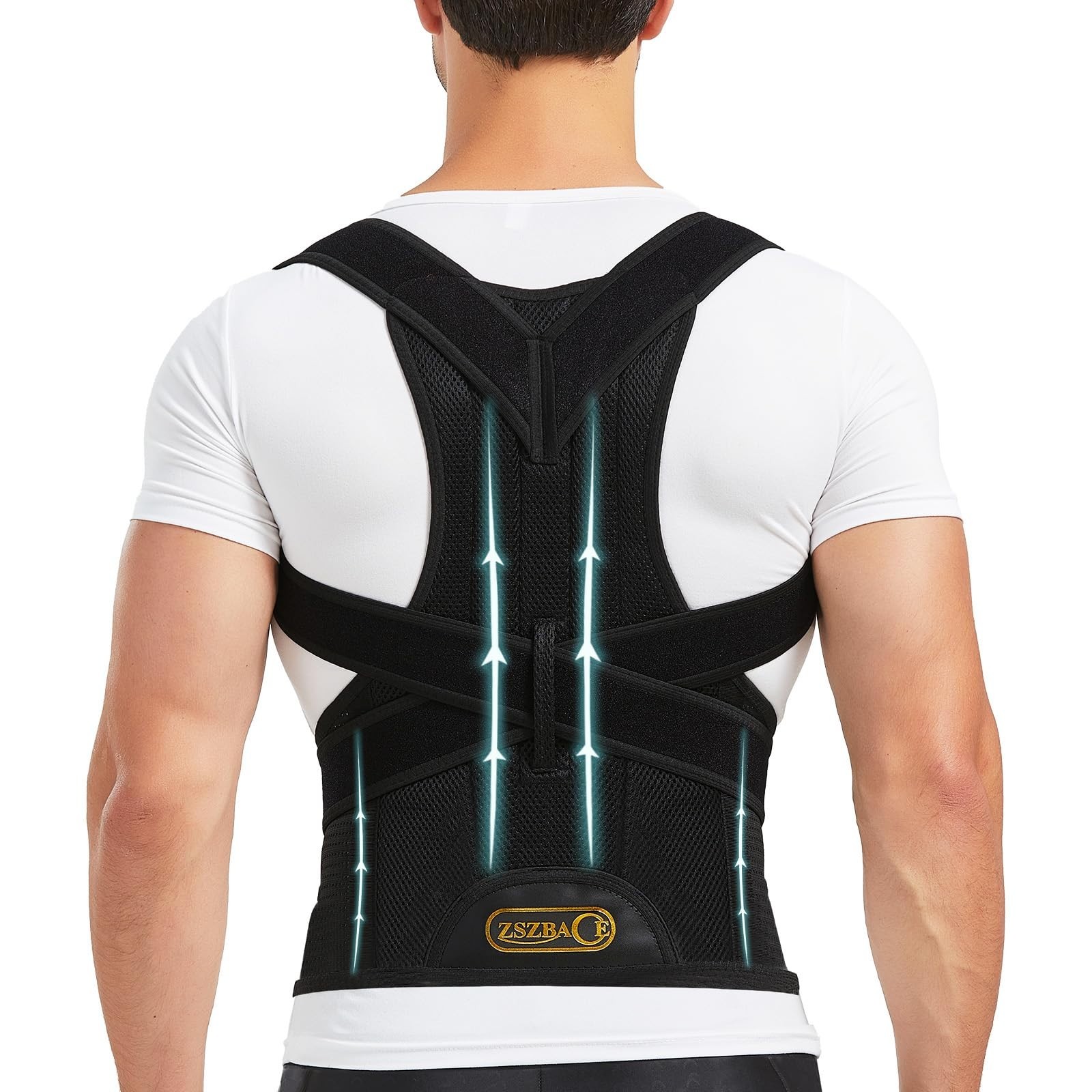 Adjustable Back Brace & Posture Corrector for Men & Women – Spine Support, Pain