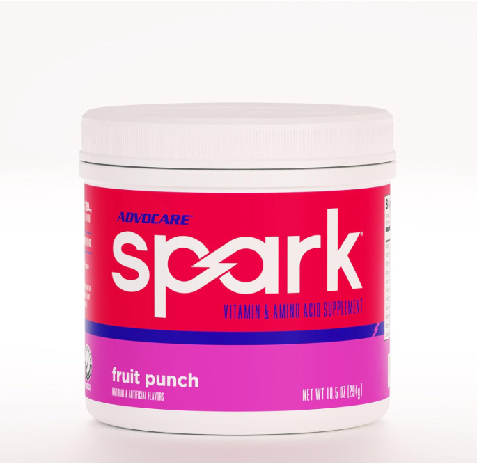 AdvoCare Spark Energy Drink Mix Fruit Punch Sugar Free Focus