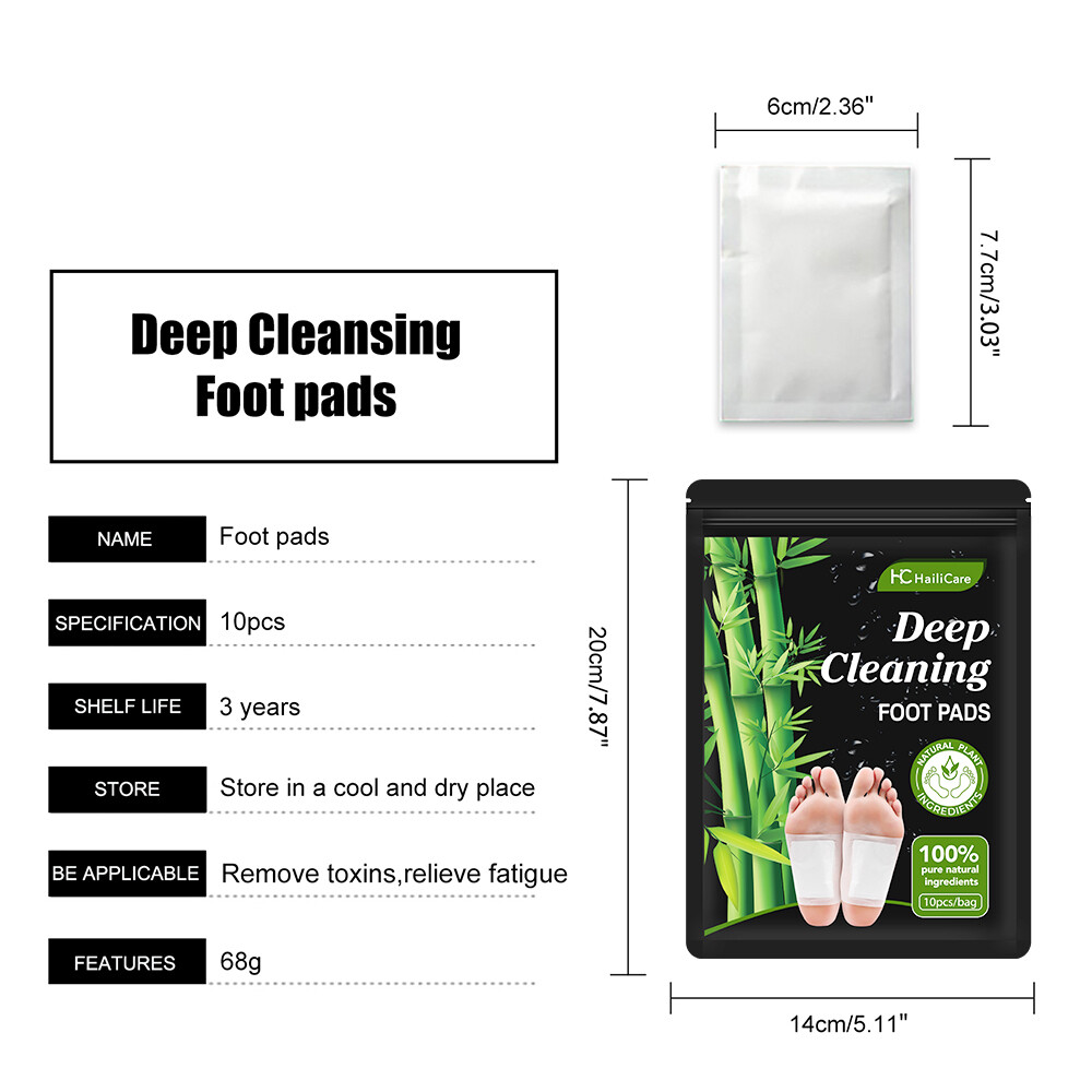 10-300PC Foot Detox Patches Pads Toxins Deep Cleansing Herbal Bamboo Organic Pad