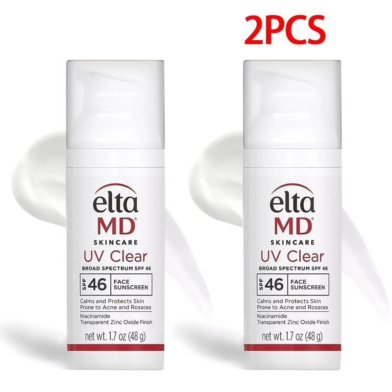 2 Pack EltaMD UV Clear Broad-spectrum SPF 46 1.7 oz EXP2029 (New)