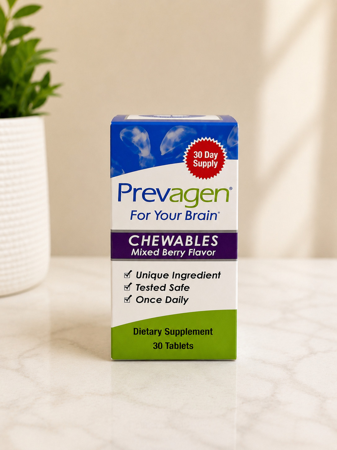 PREVAGEN BRAIN HEALTH SUPPLEMENT MIXED BERRY CHEWABLES 30 CAPSULES