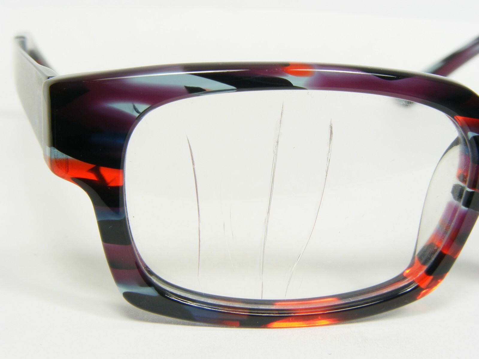 OGI HERITAGE 7147 1335 RED-PURPLE CAMOUFLAGE/BLUE EYEGLASSES 48-20-145mm (NOTES)