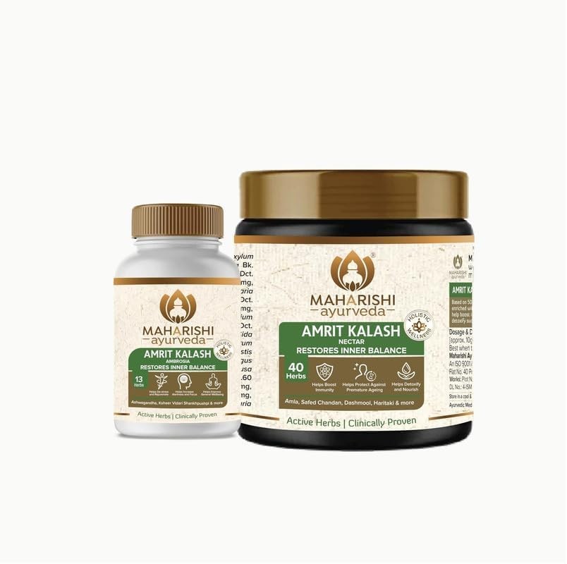 Maharishi Ayurveda Amrit Kalash | 600g Nectar + 60 Tablets 30 Day Pack