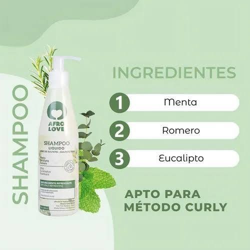 Afro Love Liquid Mint Shampoo 10oz – Deep Cleansing & Clarifying Scalp Treatment