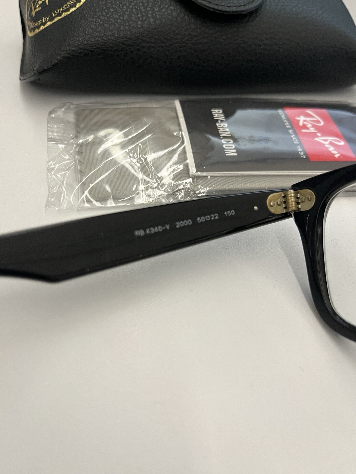 Ray-Ban Wayfarer RB 4340-V 2000 50[]22 150 Eyeglasses Italy Black FRAMES ONLY