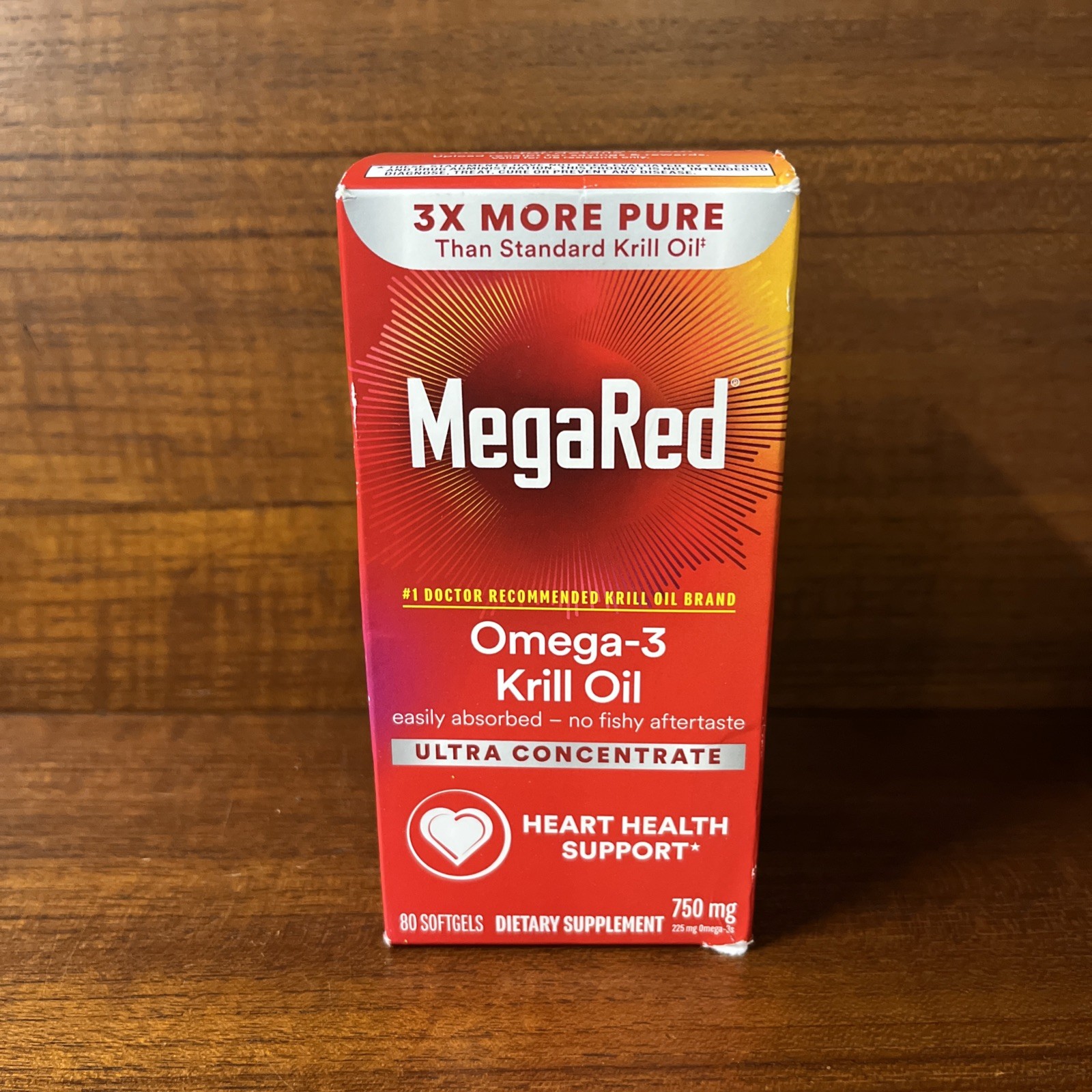 MegaRed Ultra Concentrate Omega-3 Krill Oil 750mg 80 Softgels Expires 01/2028