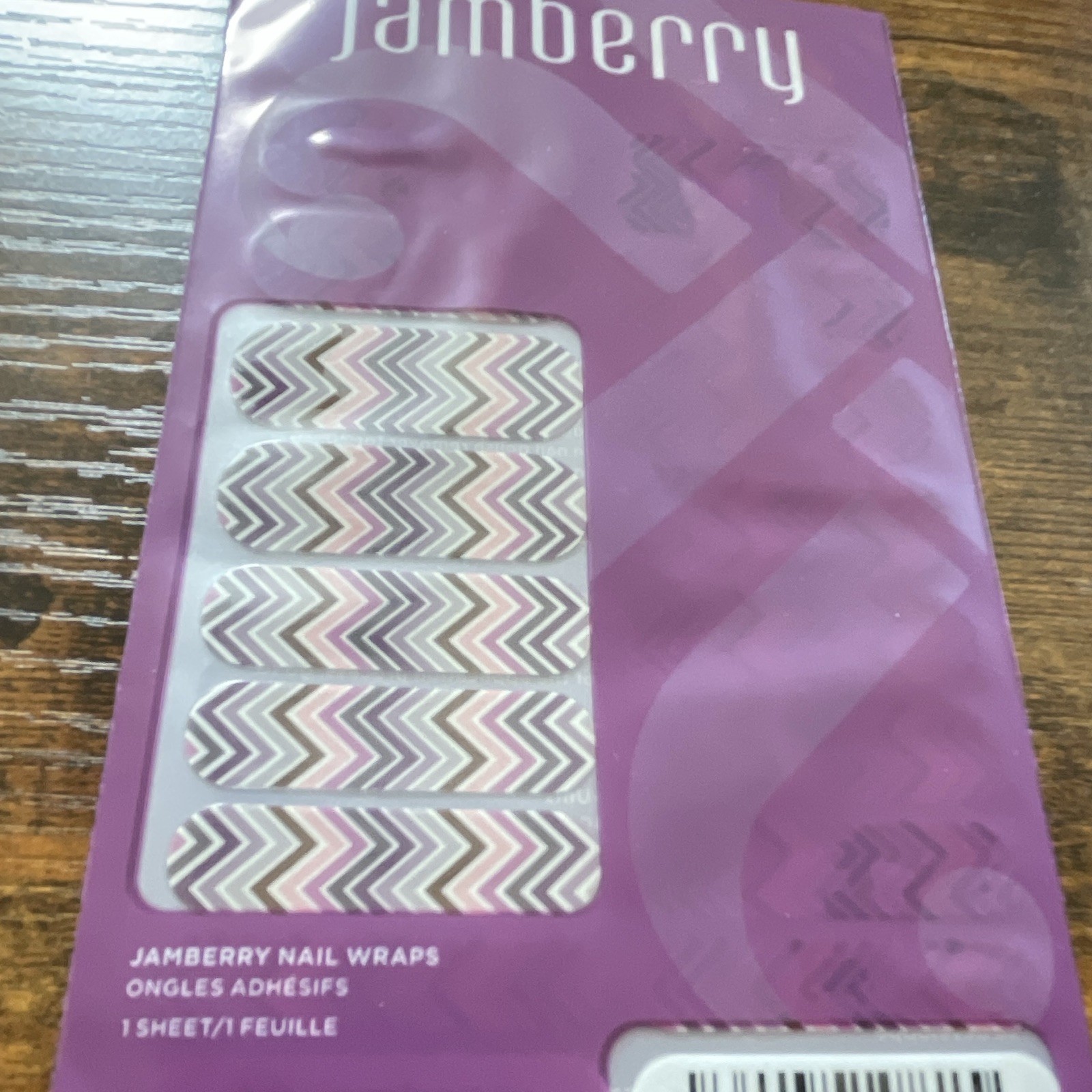 Jamberry Self-Adhesive Geometric Chevron Nail Wraps Multicolor Nail Art Sheet