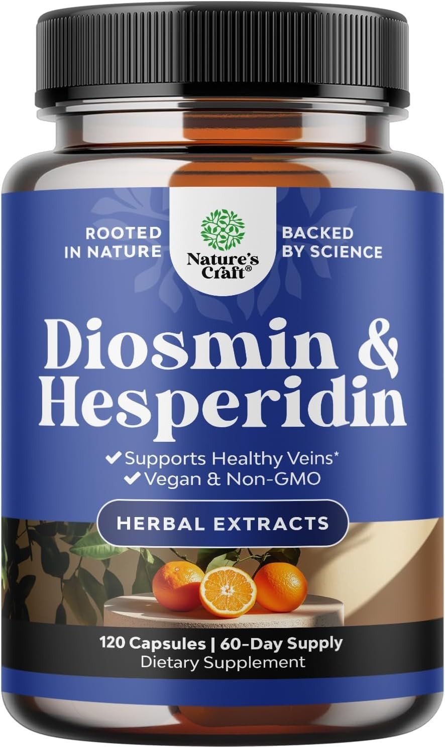 Diosmin Hesperidin 1000mg Complex for Enhanced Circulation – 120 Capsules