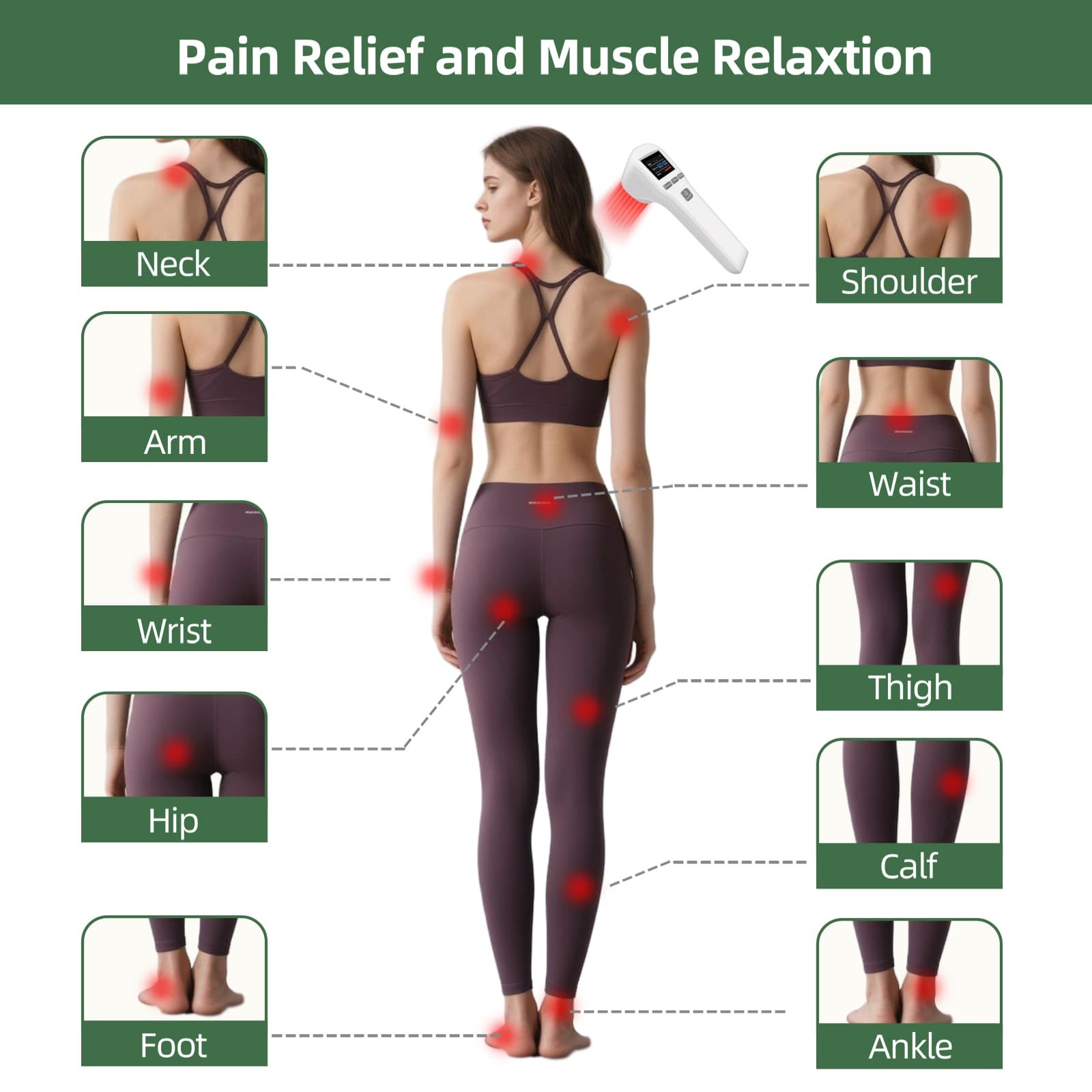 Medical Grade Red Light Therapy LLLT Treatment 880mW Knee Arthritis Pain Relief