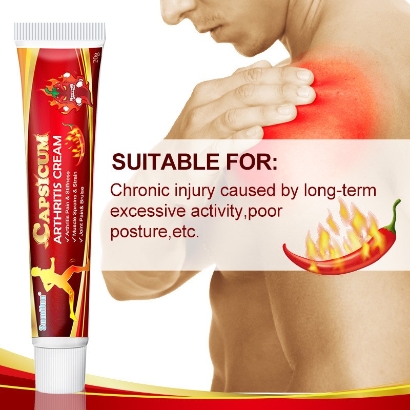 Capsicum 3PACK Arthritis Moisturizer Hot Rheumatoid Arthritis Joint Knee Pain Re