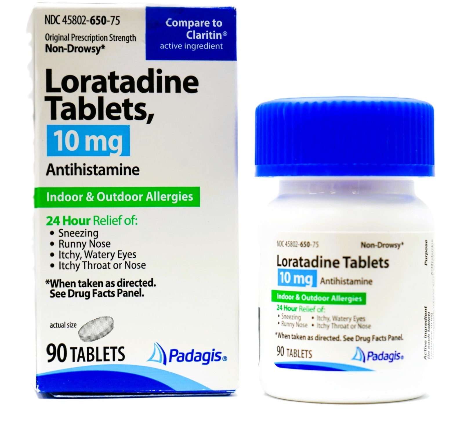 Padagis Loratadine 10mg Non-Drowsy Allergy Relief 30 tabs