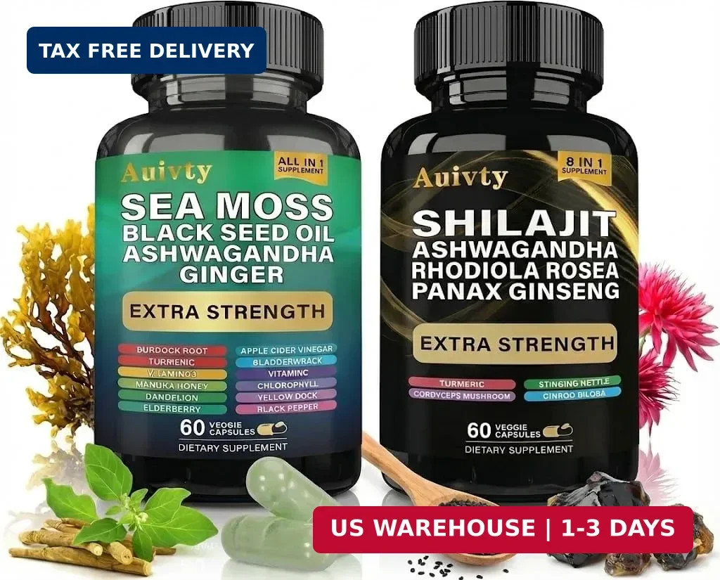 Herbal Wellness Bundle – Sea Moss Complex 19,445mg + Shilajit Complex 15,250mg –