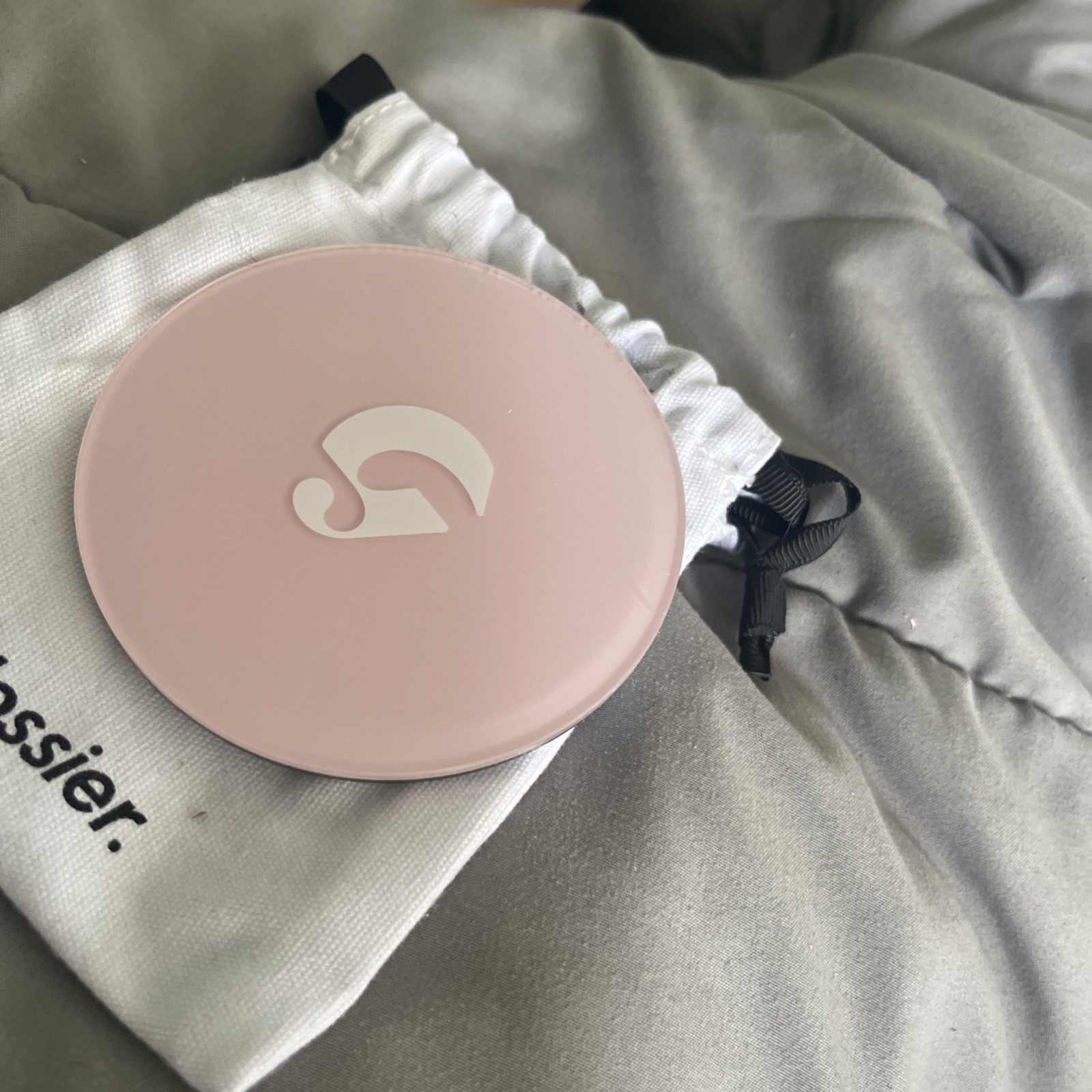 Glossier You Look Good Compact Mirror with the Pouch