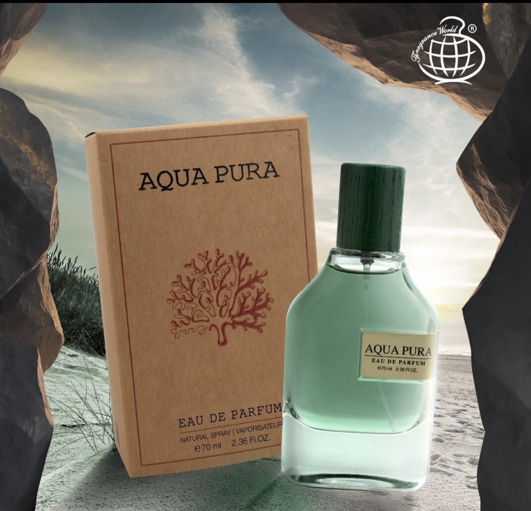 Aqua Pura EDP Perfume By Fragrance World 70 ML🥇Rich Niche Orto UAE Version🥇