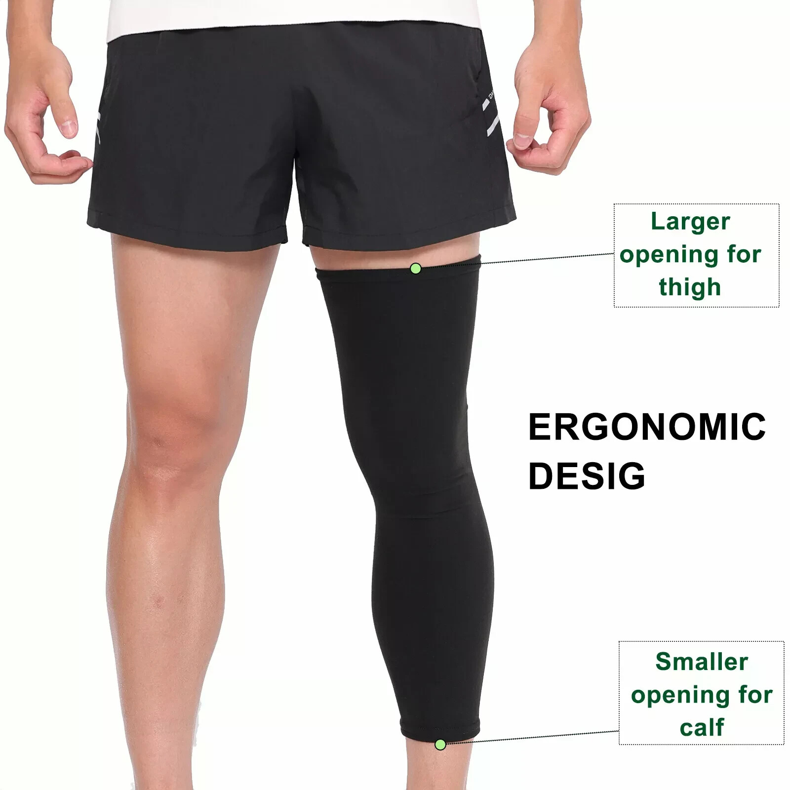 Knee Brace Undersleeve for Men & Women, Leg Sleeves for for Under Brace