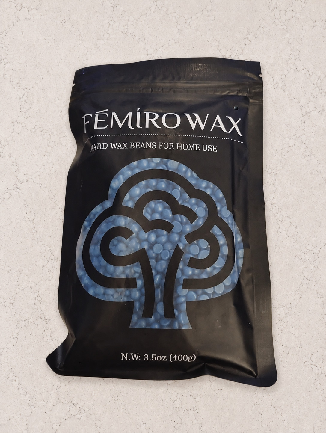 Femiro Home Waxing Hard Wax Beans, Blue, 3.5 ounce bag, unopened and unused.