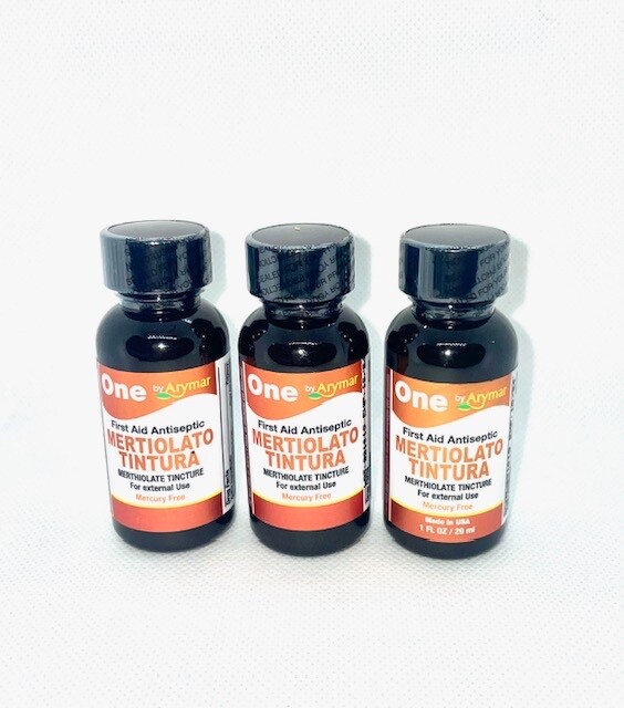 MERTHIOLATE TINCTURE 1oz FIRST AID ANTISEPTIC QTY-3 by Merthiolate