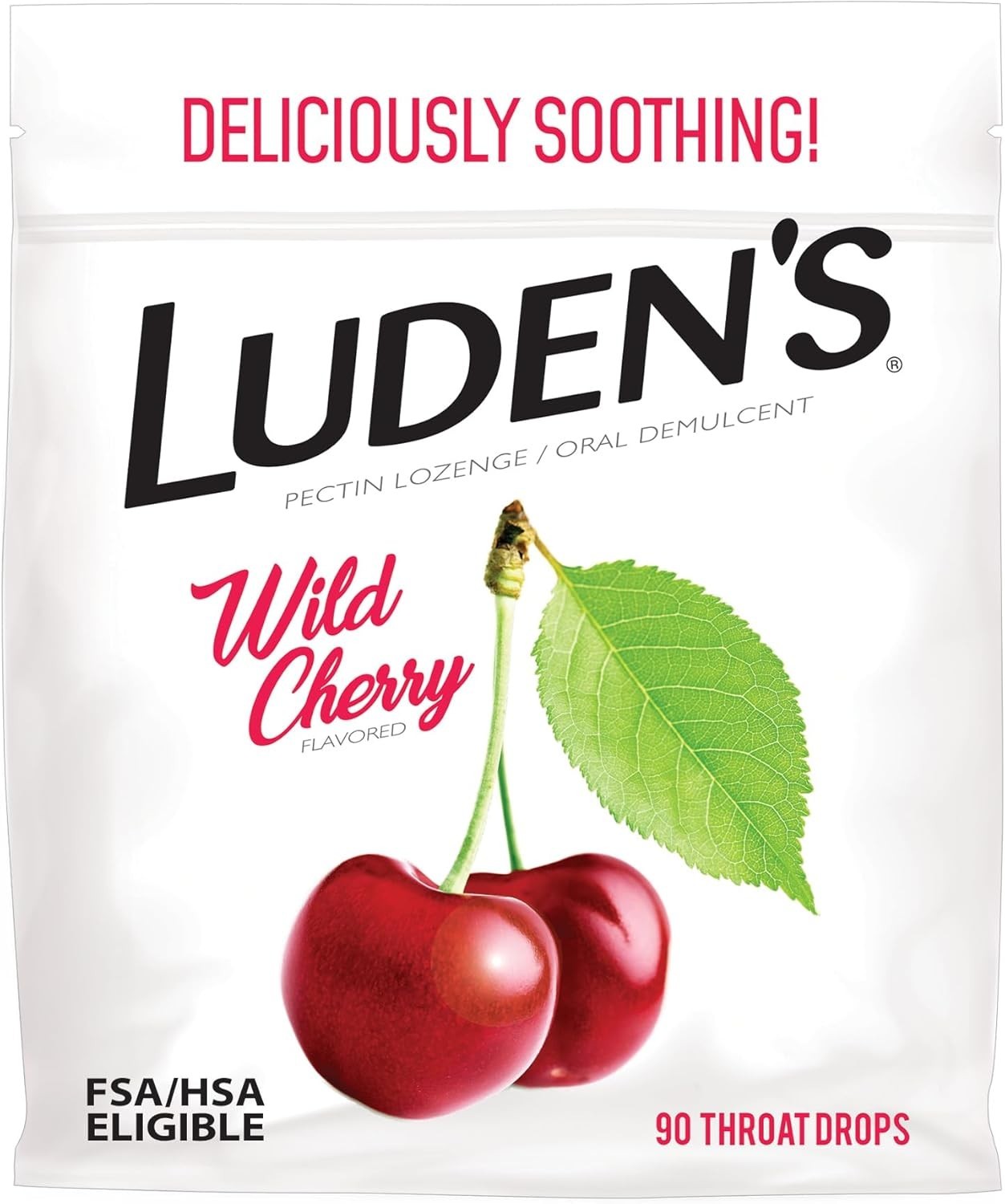 Ludens Throat Drops, Wild Cherry, 90 Drops 90 Count (Pack of 1) Cough Drops