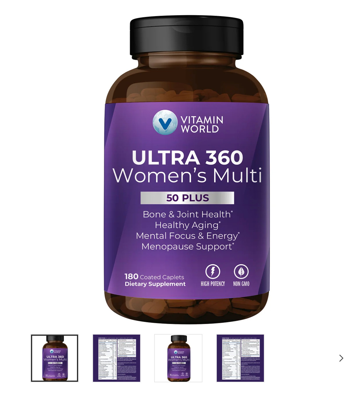 Vitamin World Ultra Women’s Multi 50 plus 180 coated capets Exp. 11/30/27