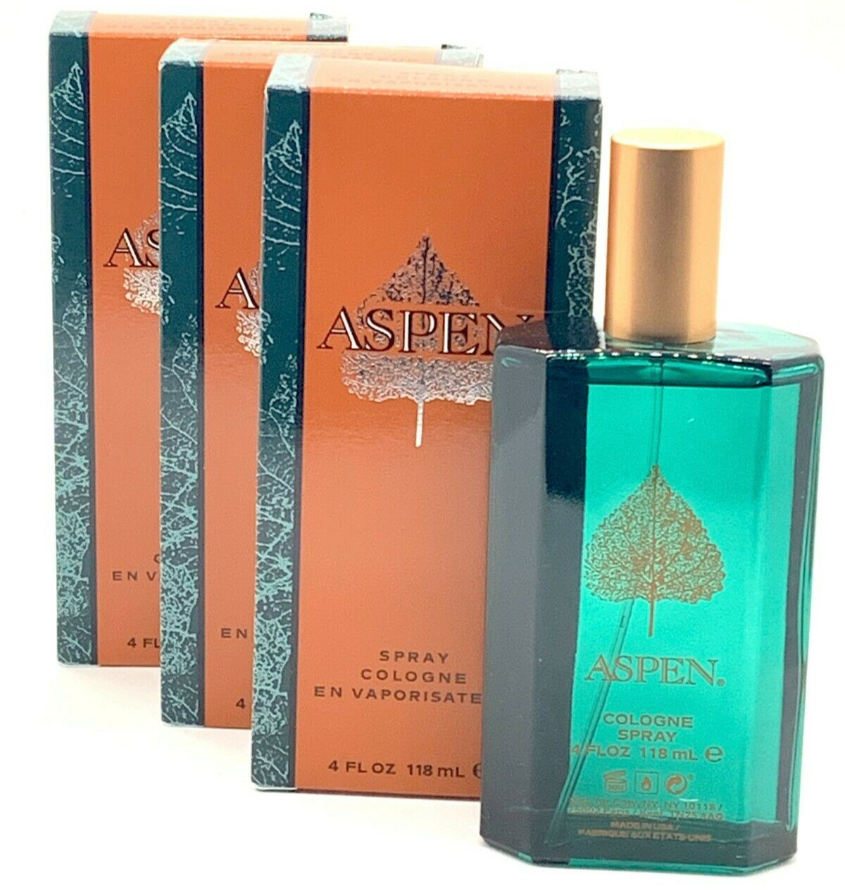 Lot of 3 Pc – Coty Aspen 4 oz/120 ml Men’s Eau de Cologne Spray New in Box