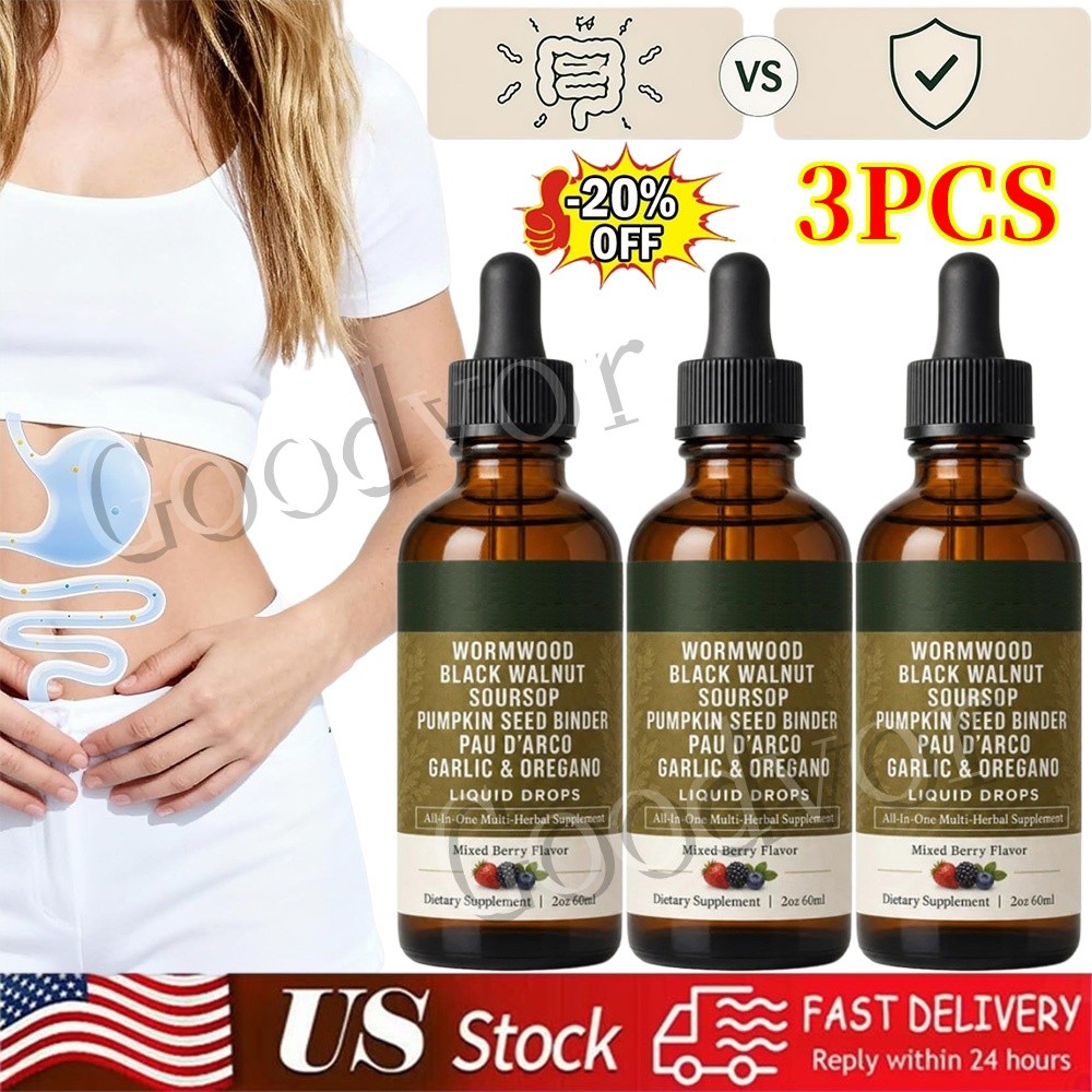 3Pack LUMVELLE Wild Harvested Wormwood Herbal Liquid Botanical Supplement Drops