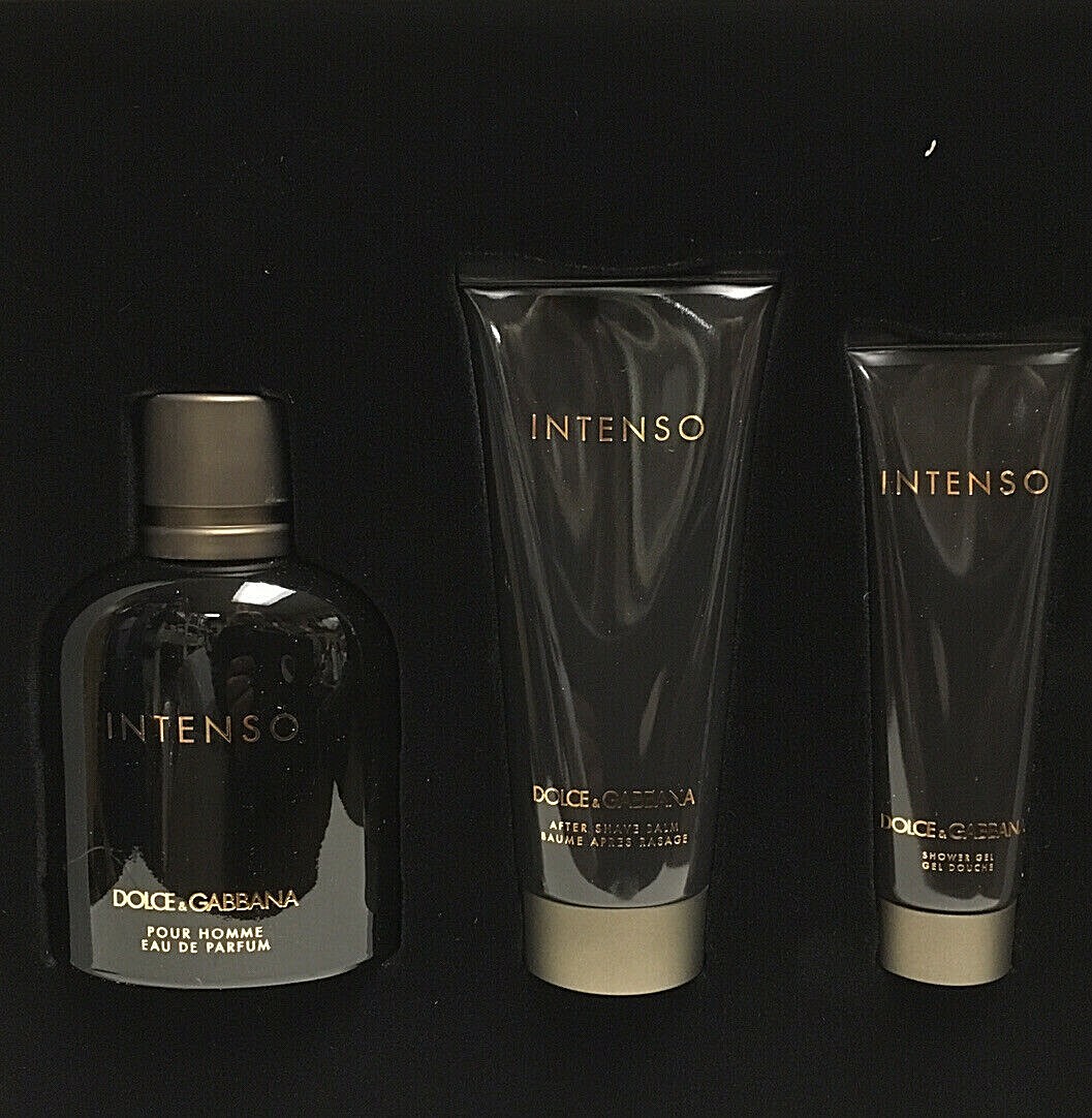 Dolce & Gabbana Intenso 4.2oz EDP Spray+3.3oz A/S Balm+1.6oz SHower Gel 3Pc Set