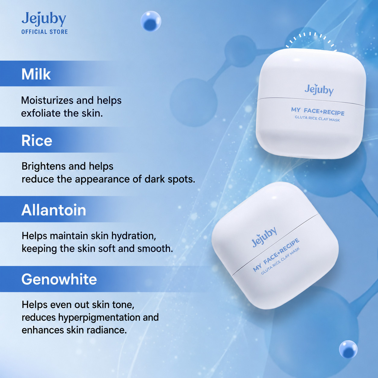 Jejuby Gluta Rice Clay Mask 50gram