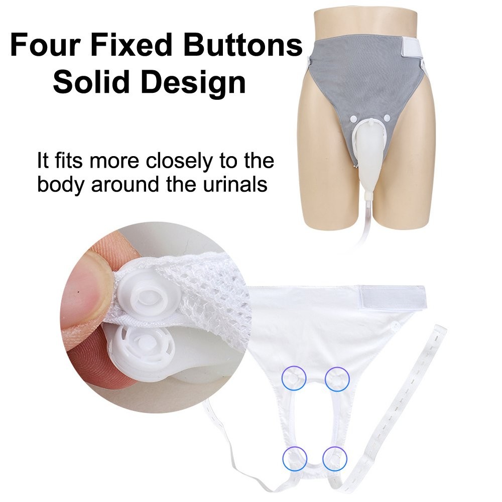 Reusable Silicone External Urine Catheter Collector Bag Wearable Urinal Bag Aids