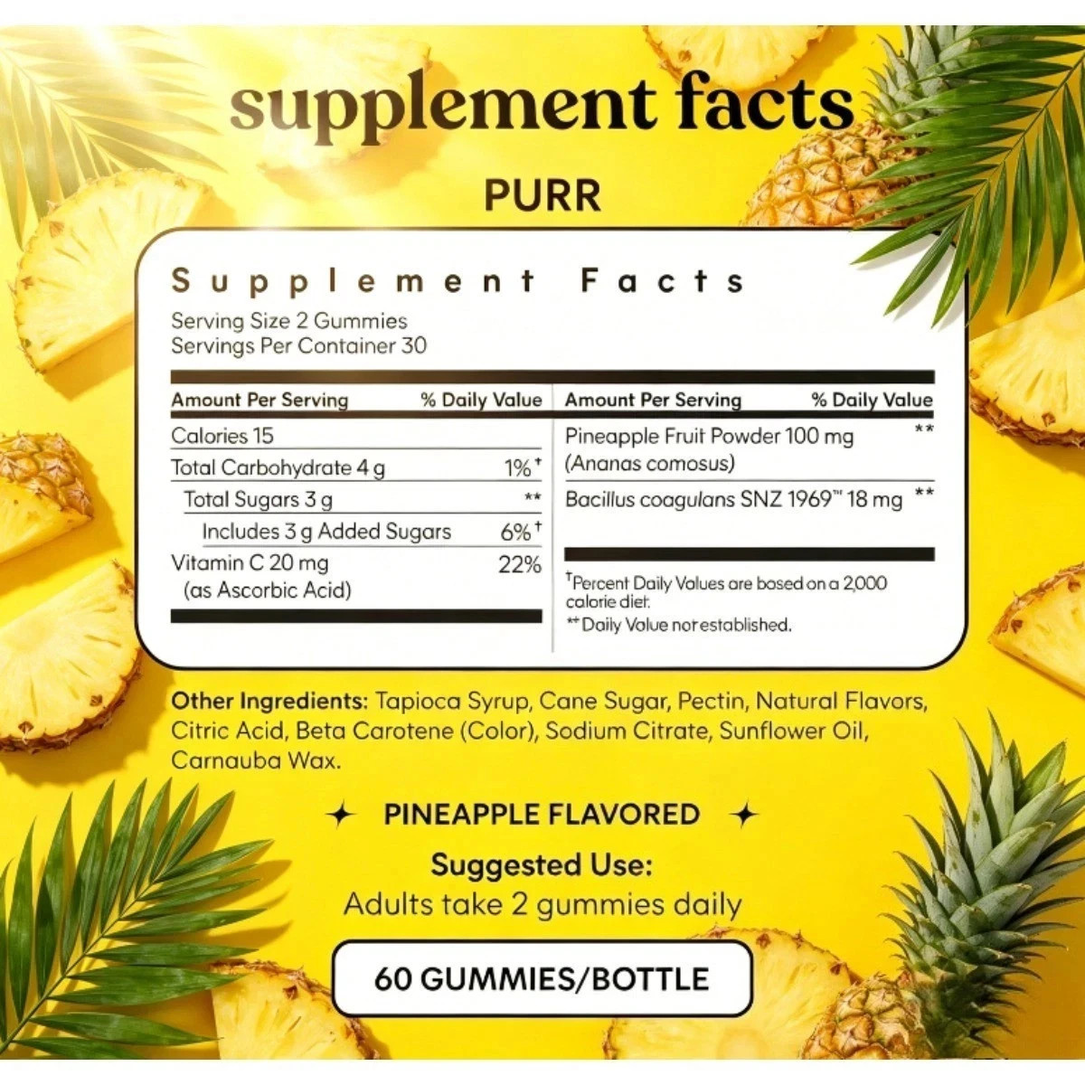 Lemme Purr Vaginal Probiotic Gummies,Balanced pH &Healthy Odor Support for Women