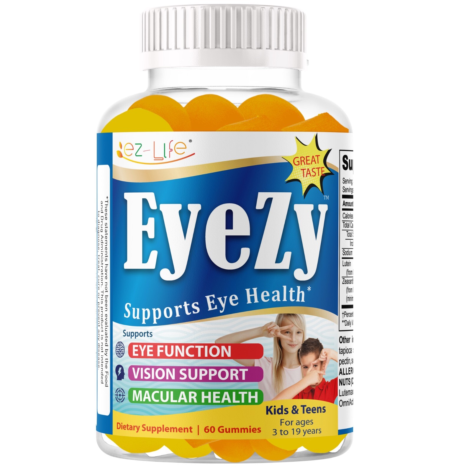 Vision Health Supplement, Lutein, Zeaxanthin Eye Vitamins, Relief Eye Strain 60