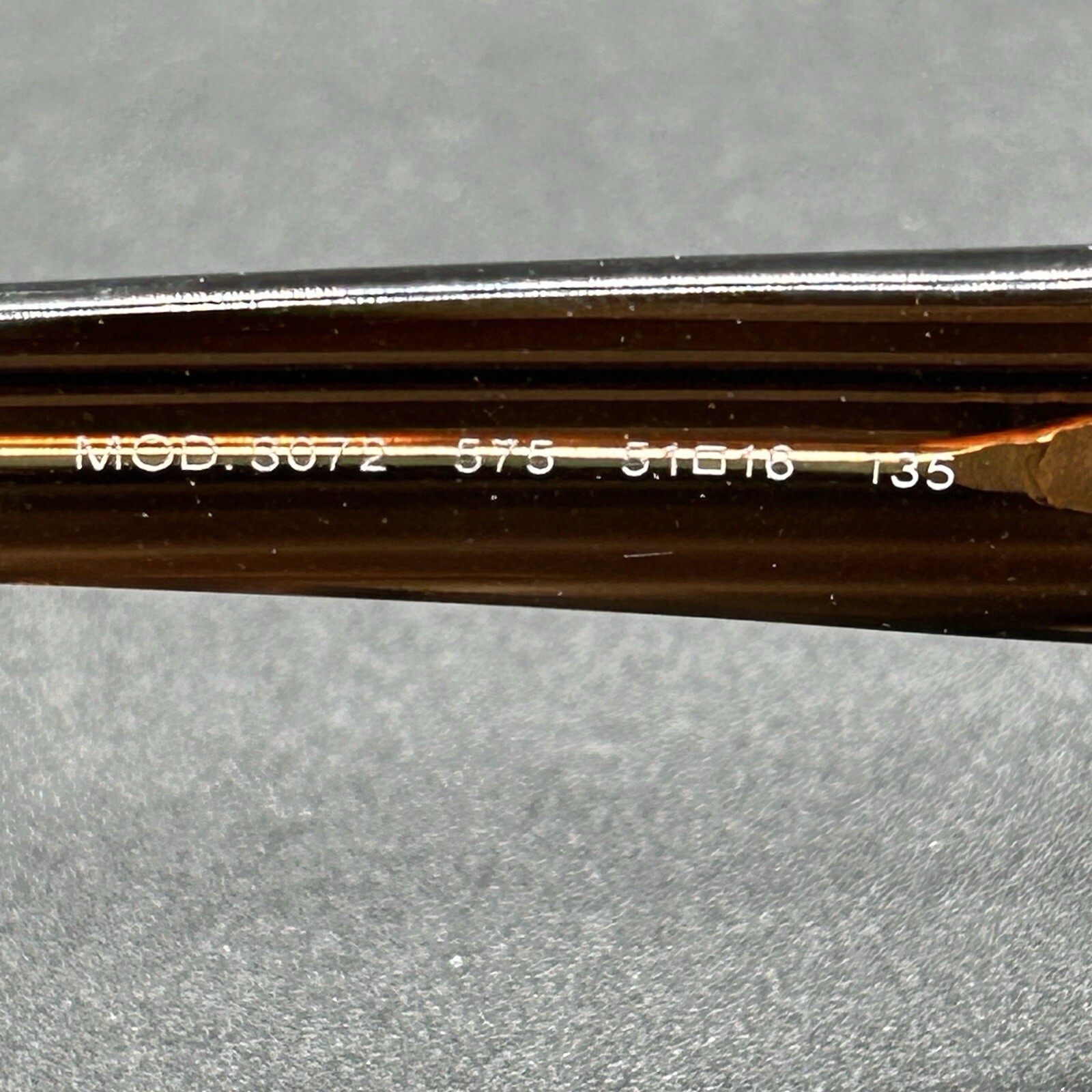 Versace 3072 575 Eyeglasses Brown Stripe Flex Italy 51-16-135 Used