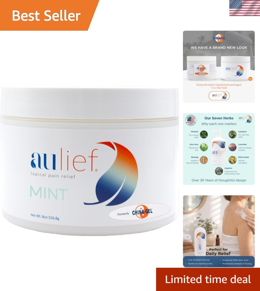 Aulief Pain Relief Cream Arthritis & Muscle Rub for Sore Muscles & Joint Pain…
