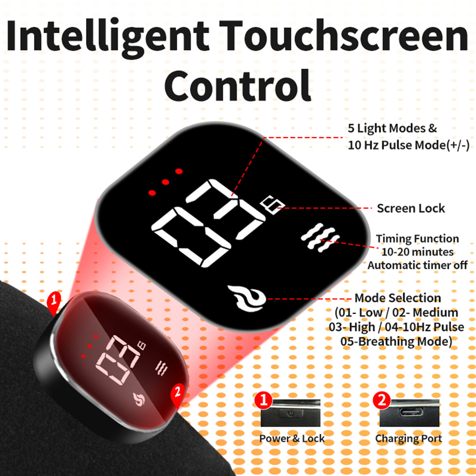 Red Light Therapy for Shoulder Neck 660&850nm Wearable Light Therapy Pad