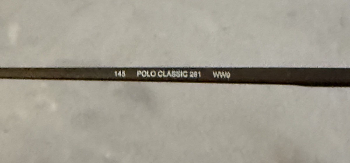 Authentic POLO RALPH LAUREN CLASSIC 281 WW9 EYEGLASSES Eyewear FRAMES TV6 96127