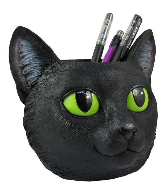 World of Wonders Black Cat Decorative Makeup Brush Holder (GOOD CONDITION)