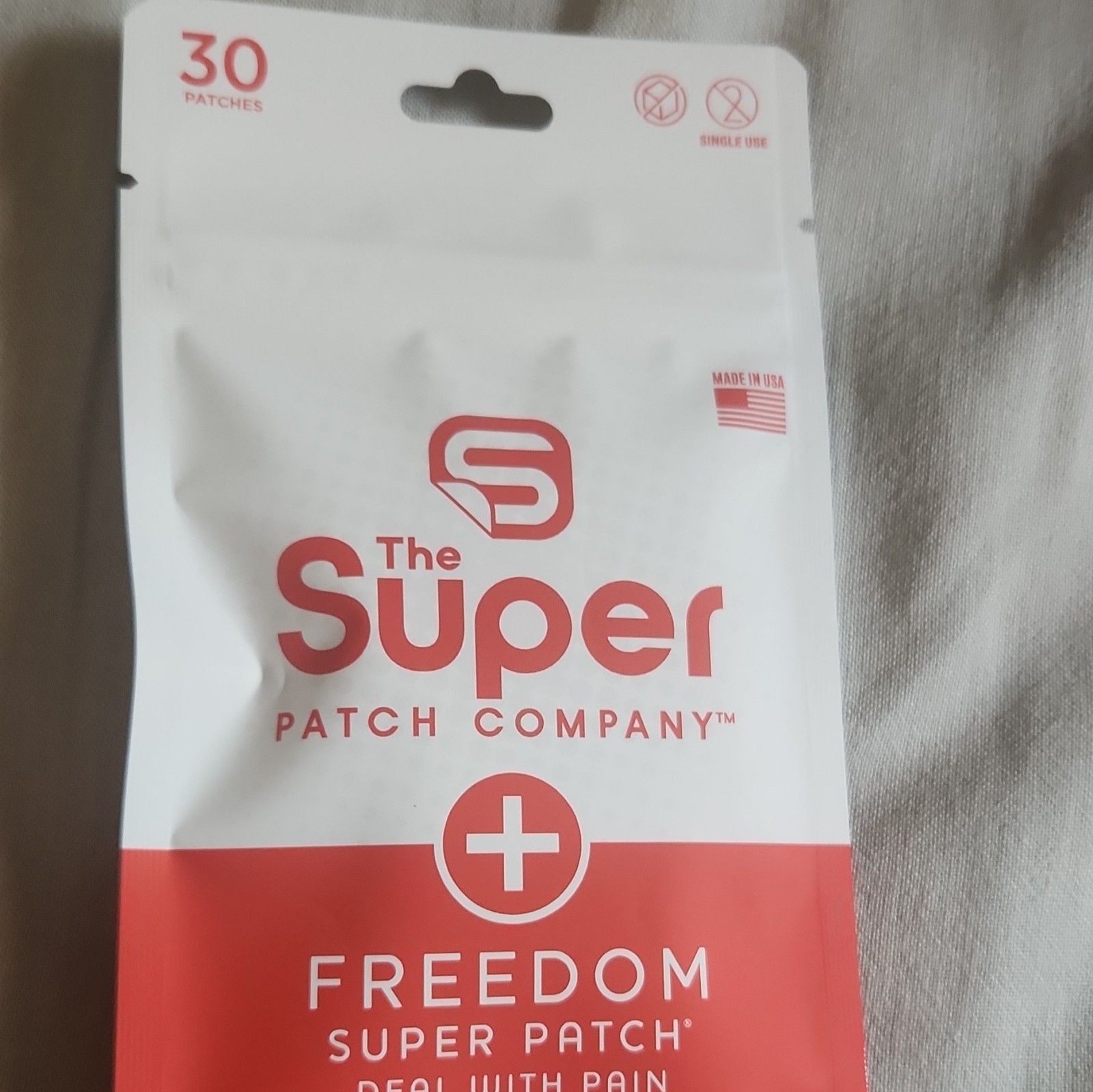 The Super Patch Company Freedom Pain Relief Patch Drug-Free Made in USA 30