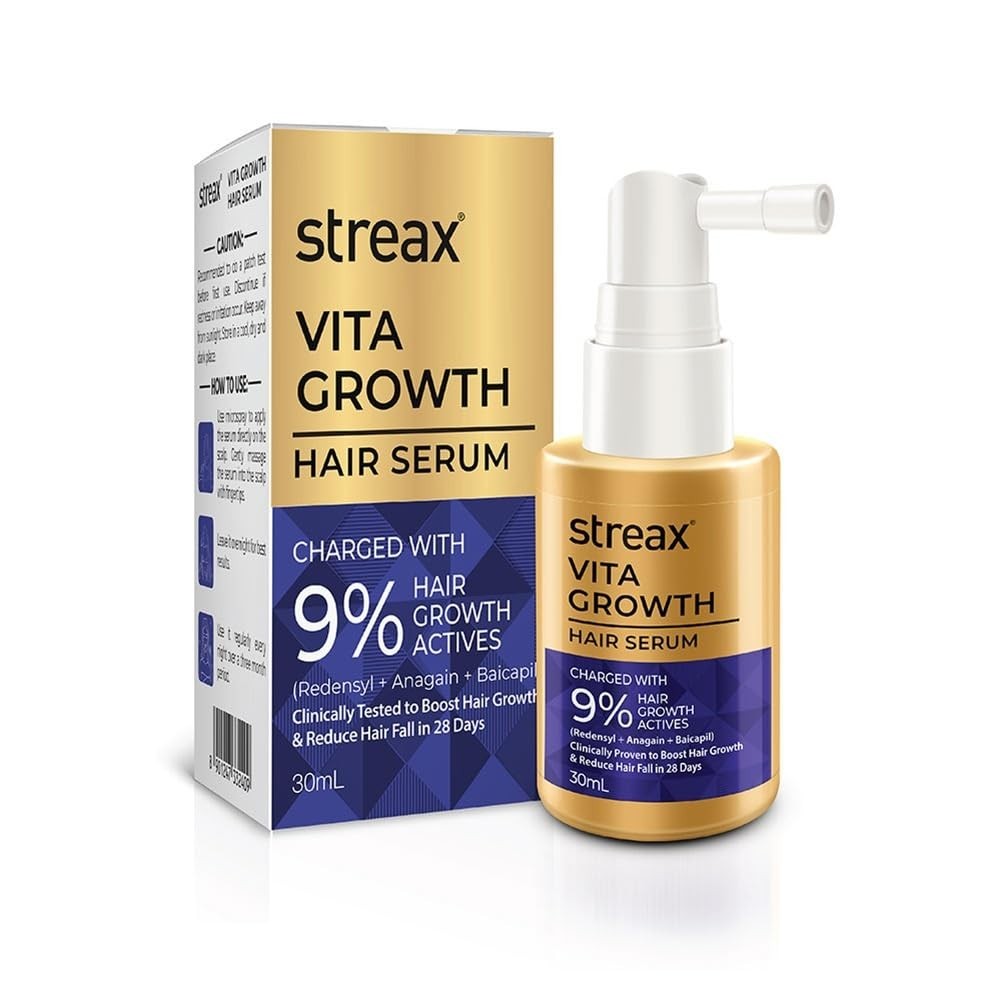Streax Hair Growth Serum for Scalp, 30 ml with 3% Redensyl, 3% Anagain