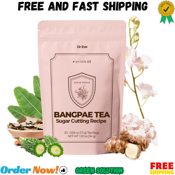 Dr.Eve BANGPAE TEA Sugar Cutting Recipe Korean Herbal Detox Tea Bags for Blo…