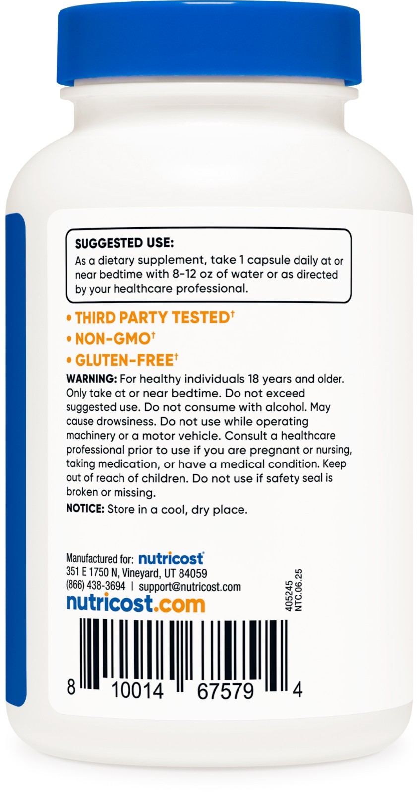 Nutricost Melatonin 20mg, 240 Capsules – 20mg Per Serving, Non-GMO, Gluten Free