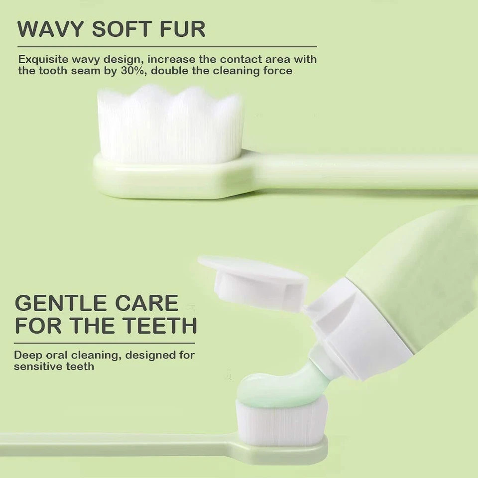 Ultra Soft Manual Toothbrush 6 Pack 20000 Fine Bristles Sensitive Gum Care