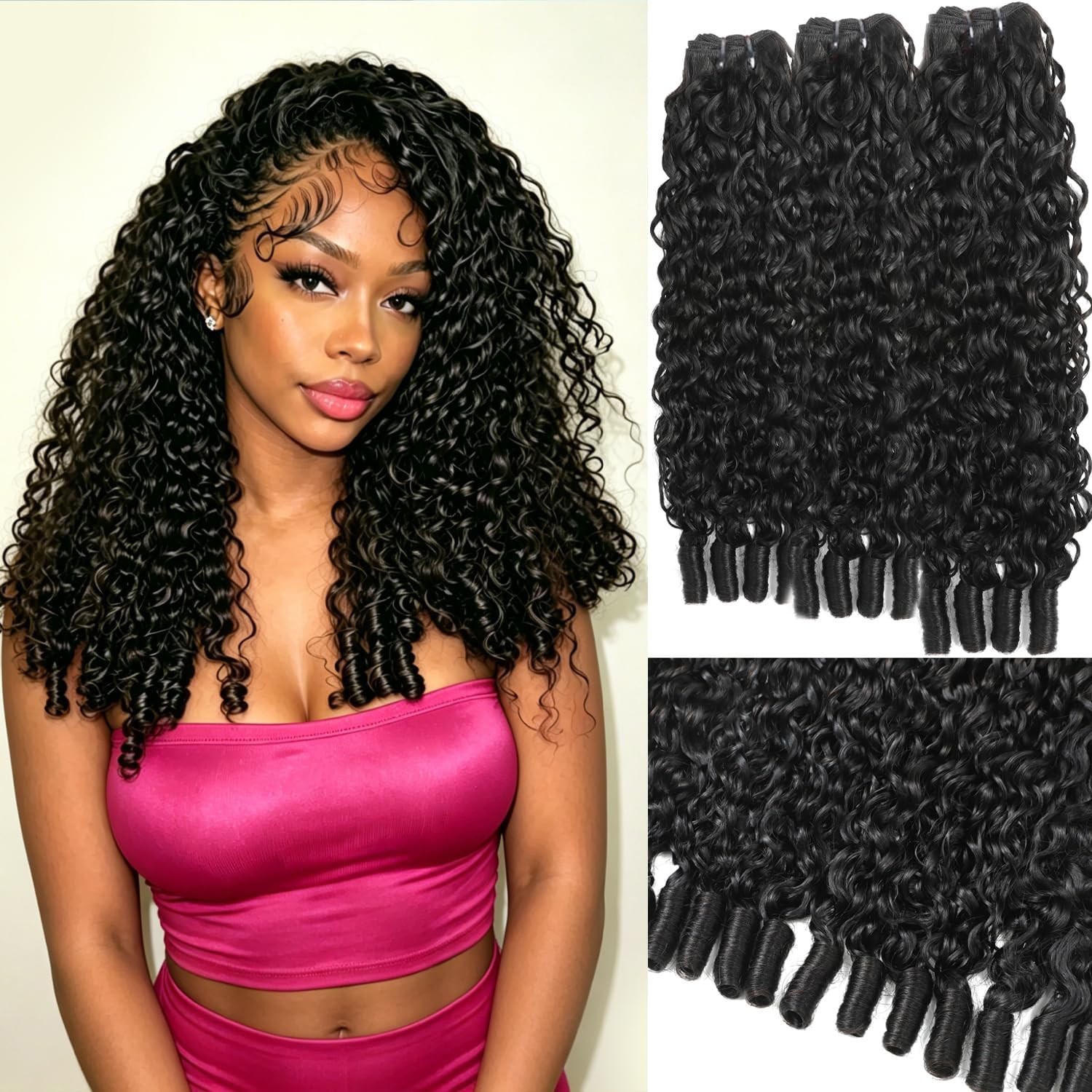 Burmese Curly Bundles Human Hair 16 18 20 Inches 100% Unprocessed Virgin Remy…