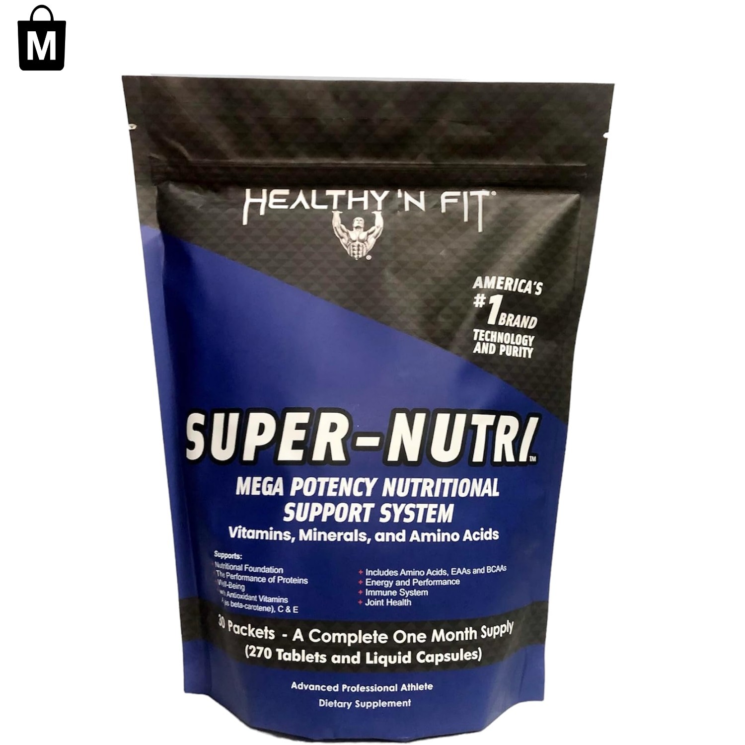 Daily Super-Nutri Pack – 30 High Potency Multi-Vitamins & Minerals for Wellness