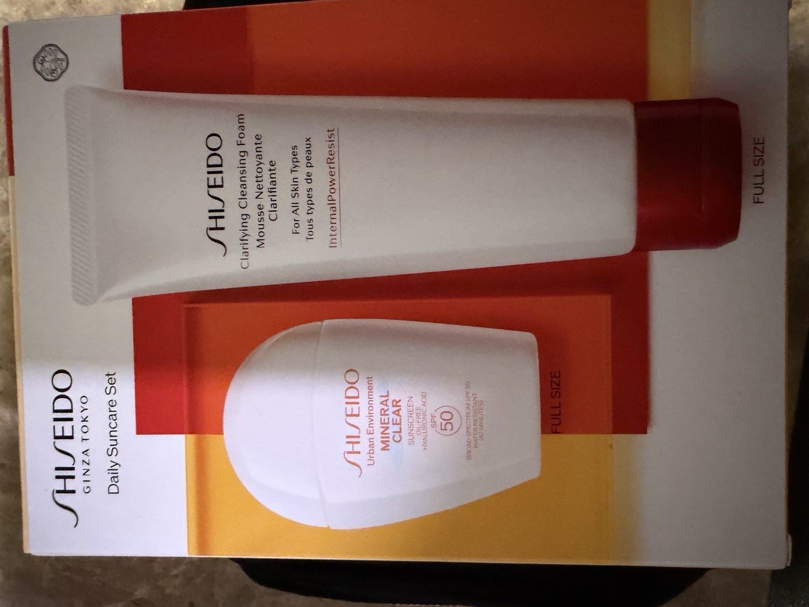 shiseido skin care set Face Wash Full Size And Sunscreen