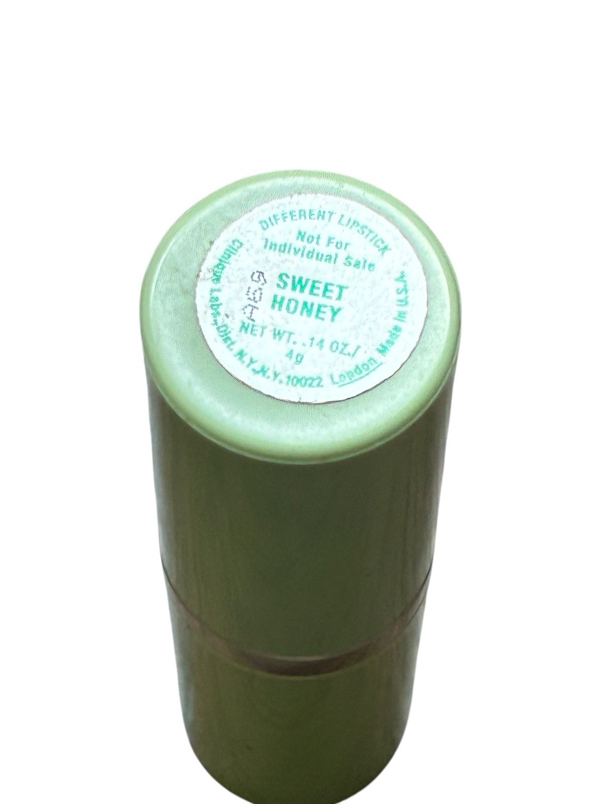 VTG CLINIQUE LIPSTICK SWEET HONEY .14 OZ GREEN TUBE – READ – NOS HTF