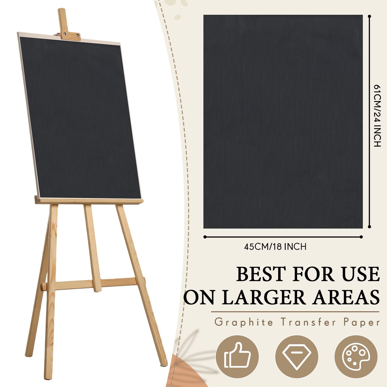 10 Sheets Large Carbon Transfer Paper For Tracing Drawing 18×24 In
